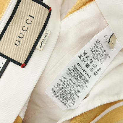 【中古】グッチ GUCCI ポリエステル フレアシルエット カジュアルスラックスパンツ ライトオレンジ【サイズ46】【 状態ランクA 】【 メンズ 】