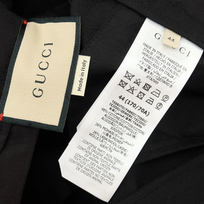 【中古】グッチ GUCCI コットンモヘヤウール カジュアルスラックスパンツ ブラック【サイズ44】【 状態ランクA 】【 メンズ 】