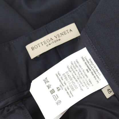 【中古】ボッテガヴェネタ BOTTEGAVENETA ストレッチ ウール スラックスパンツ ネイビー【サイズ48】【 状態ランクA 】【 メンズ 】