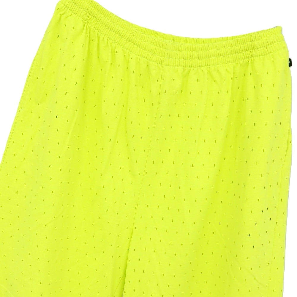 【中古】バレンシアガ BALENCIAGA WARDROBE コットンポリエステル パンチングメッシュ ショートパンツ ネオンイエロー【サイズS】【 状態ランクA 】【 メンズ 】