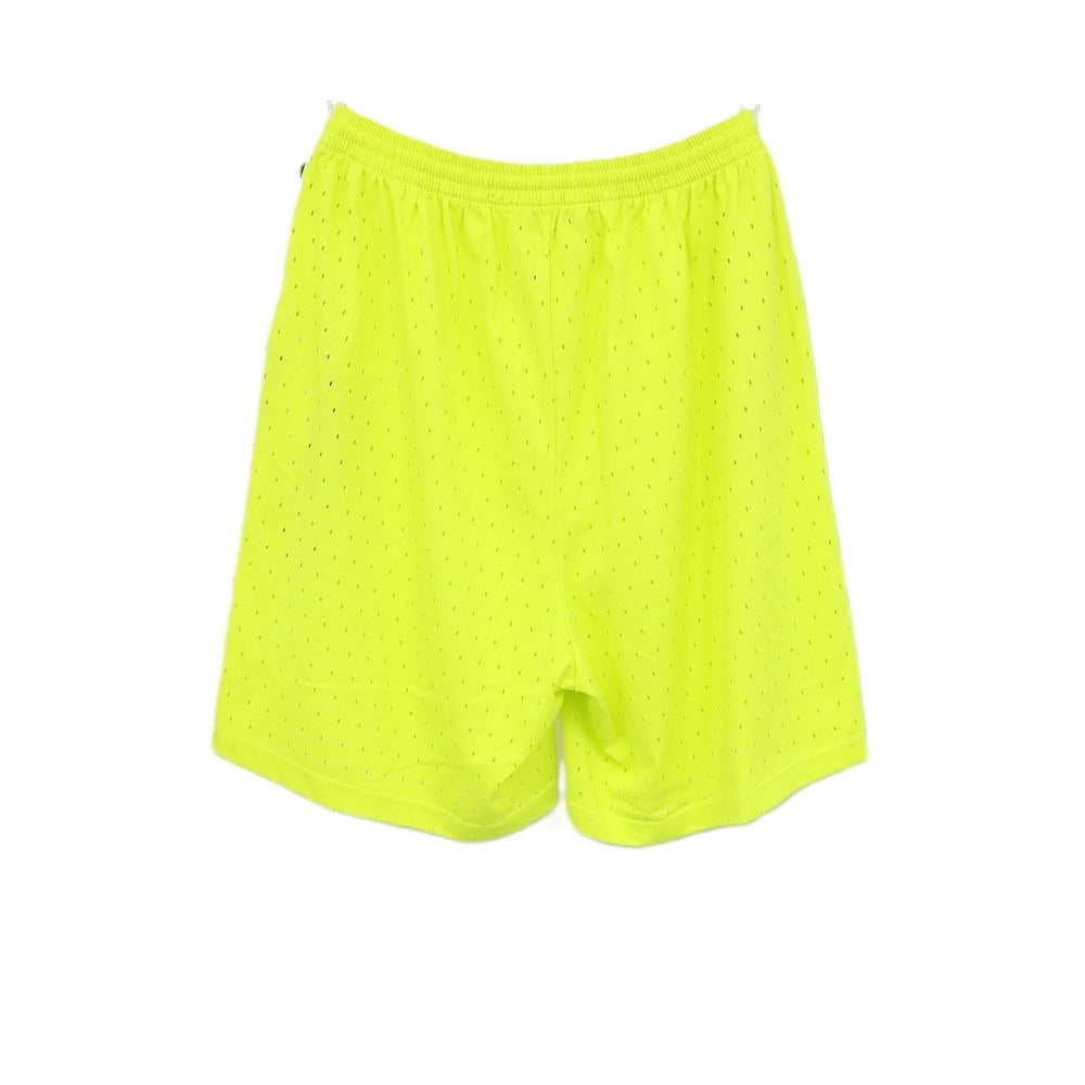 【中古】バレンシアガ BALENCIAGA WARDROBE コットンポリエステル パンチングメッシュ ショートパンツ ネオンイエロー【サイズS】【 状態ランクA 】【 メンズ 】