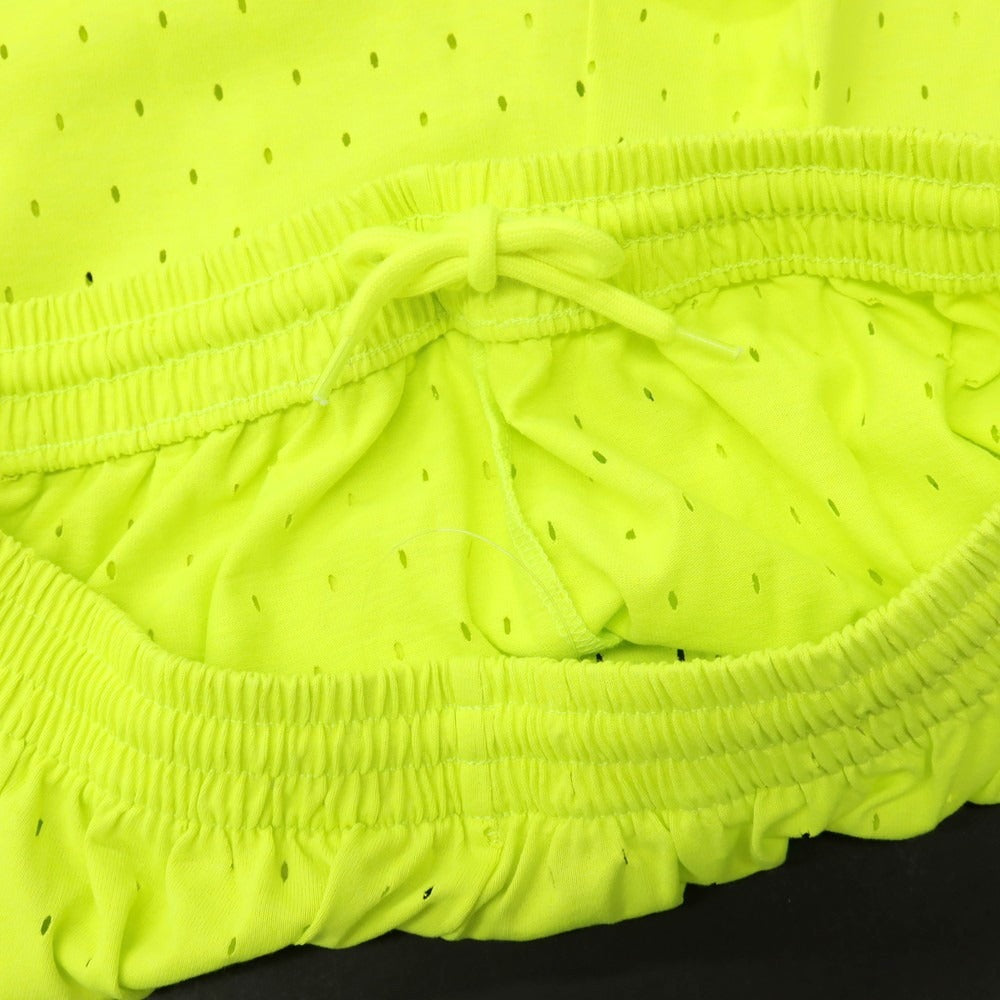 【中古】バレンシアガ BALENCIAGA WARDROBE コットンポリエステル パンチングメッシュ ショートパンツ ネオンイエロー【サイズS】【 状態ランクA 】【 メンズ 】