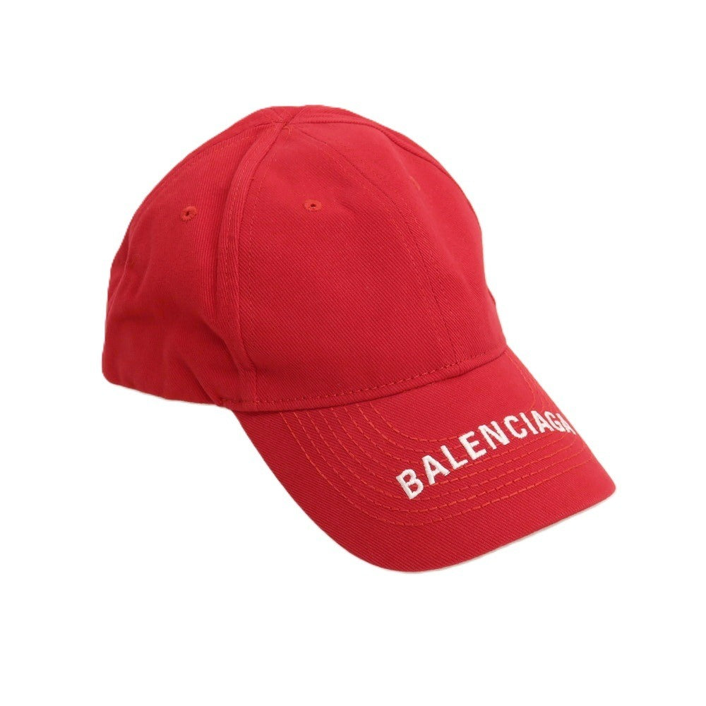 【中古】バレンシアガ BALENCIAGA ツイルコットン ベースボールキャップ 帽子 レッド【サイズL（59）】【 状態ランクA 】【 メンズ 】