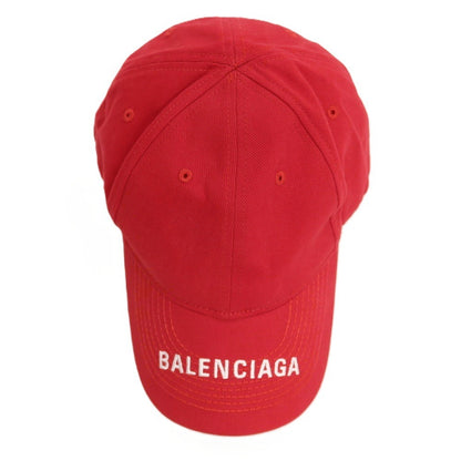 【中古】バレンシアガ BALENCIAGA ツイルコットン ベースボールキャップ 帽子 レッド【サイズL（59）】【 状態ランクA 】【 メンズ 】