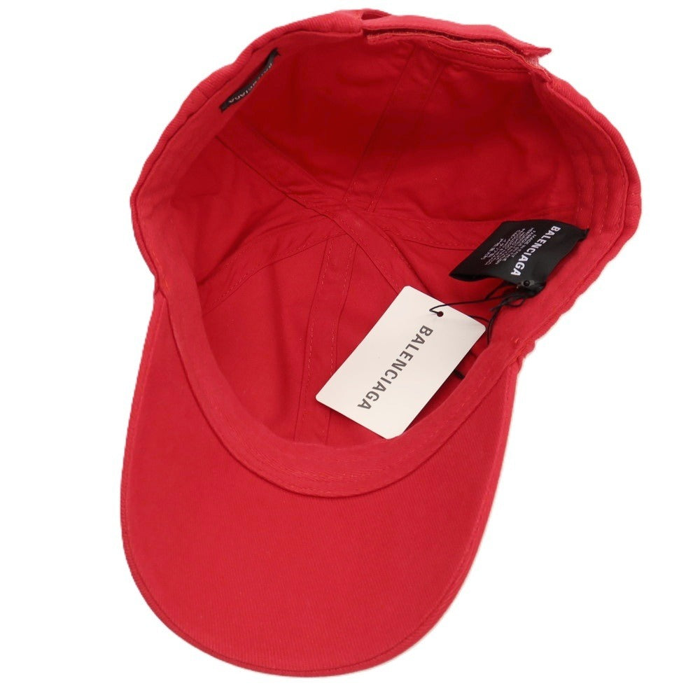 【中古】バレンシアガ BALENCIAGA ツイルコットン ベースボールキャップ 帽子 レッド【サイズL（59）】【 状態ランクA 】【 メンズ 】