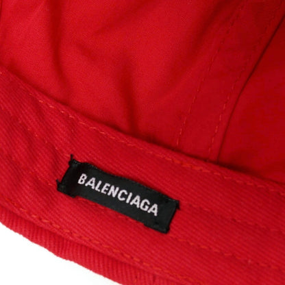【中古】バレンシアガ BALENCIAGA ツイルコットン ベースボールキャップ 帽子 レッド【サイズL（59）】【 状態ランクA 】【 メンズ 】
