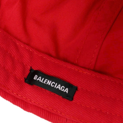 【中古】バレンシアガ BALENCIAGA ツイルコットン ベースボールキャップ 帽子 レッド【サイズL（59）】【 状態ランクA 】【 メンズ 】