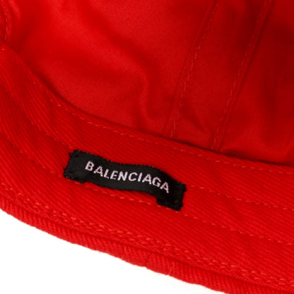 【中古】バレンシアガ BALENCIAGA GYM WEAR ツイルコットン ベースボールキャップ 帽子 レッド【サイズL（59cm）】【 状態ランクA 】【 メンズ 】