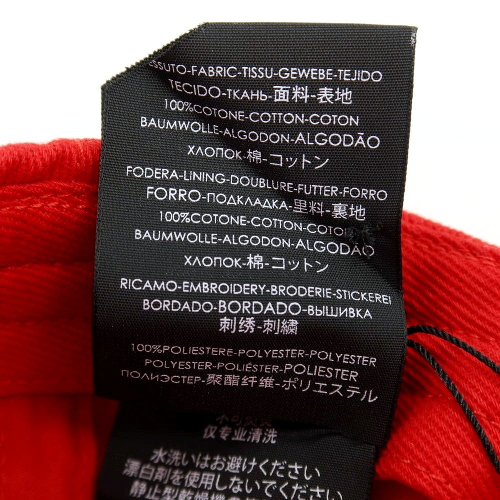 【中古】バレンシアガ BALENCIAGA GYM WEAR ツイルコットン ベースボールキャップ 帽子 レッド【サイズL（59cm）】【 状態ランクA 】【 メンズ 】