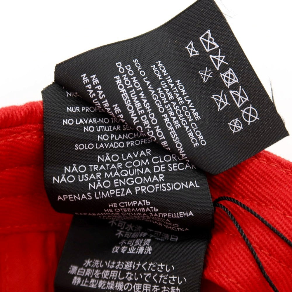 【中古】バレンシアガ BALENCIAGA GYM WEAR ツイルコットン ベースボールキャップ 帽子 レッド【サイズL（59cm）】【 状態ランクA 】【 メンズ 】
