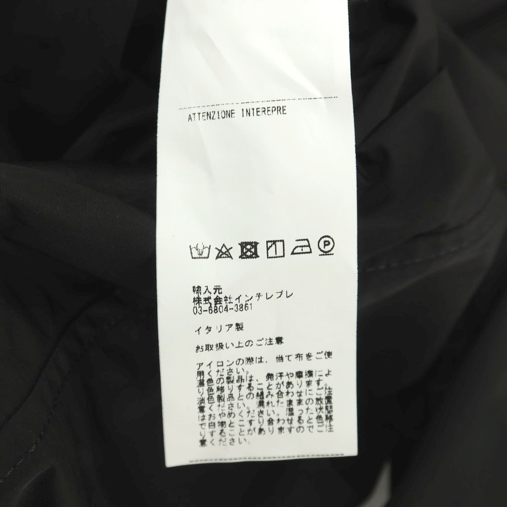 【中古】エンメティ EMMETI BR別注 ポリエステル系 フェイクレザー 切り替えデザイン フーデッドブルゾン ブラック【サイズ42】【 状態ランクB 】【 メンズ 】