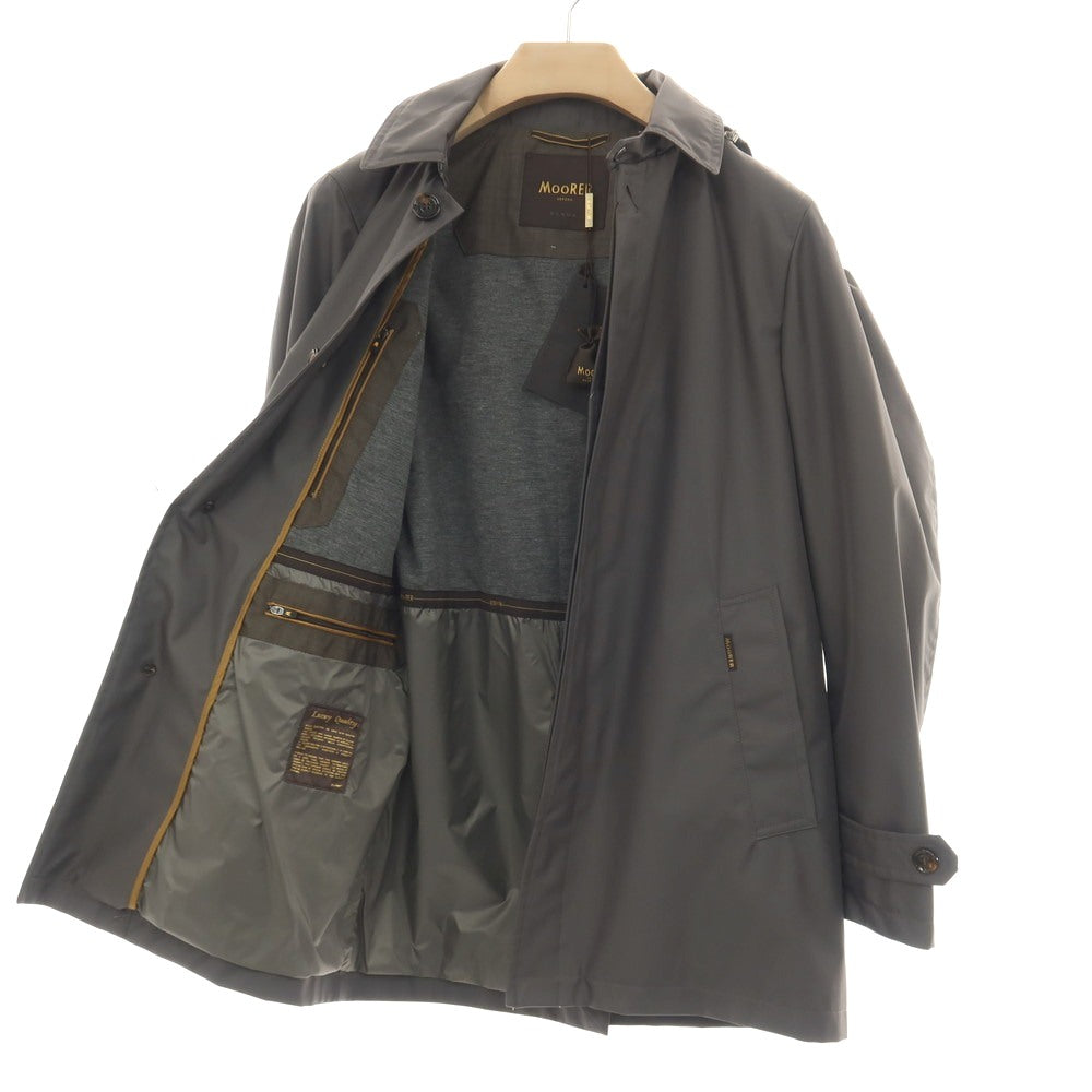 【中古】【未使用】ムーレー MOORER ACQUA PROOF RAVEL-GF ポリエステル ステンカラーコート グレー【サイズ46】【 状態ランクS 】【 メンズ 】
