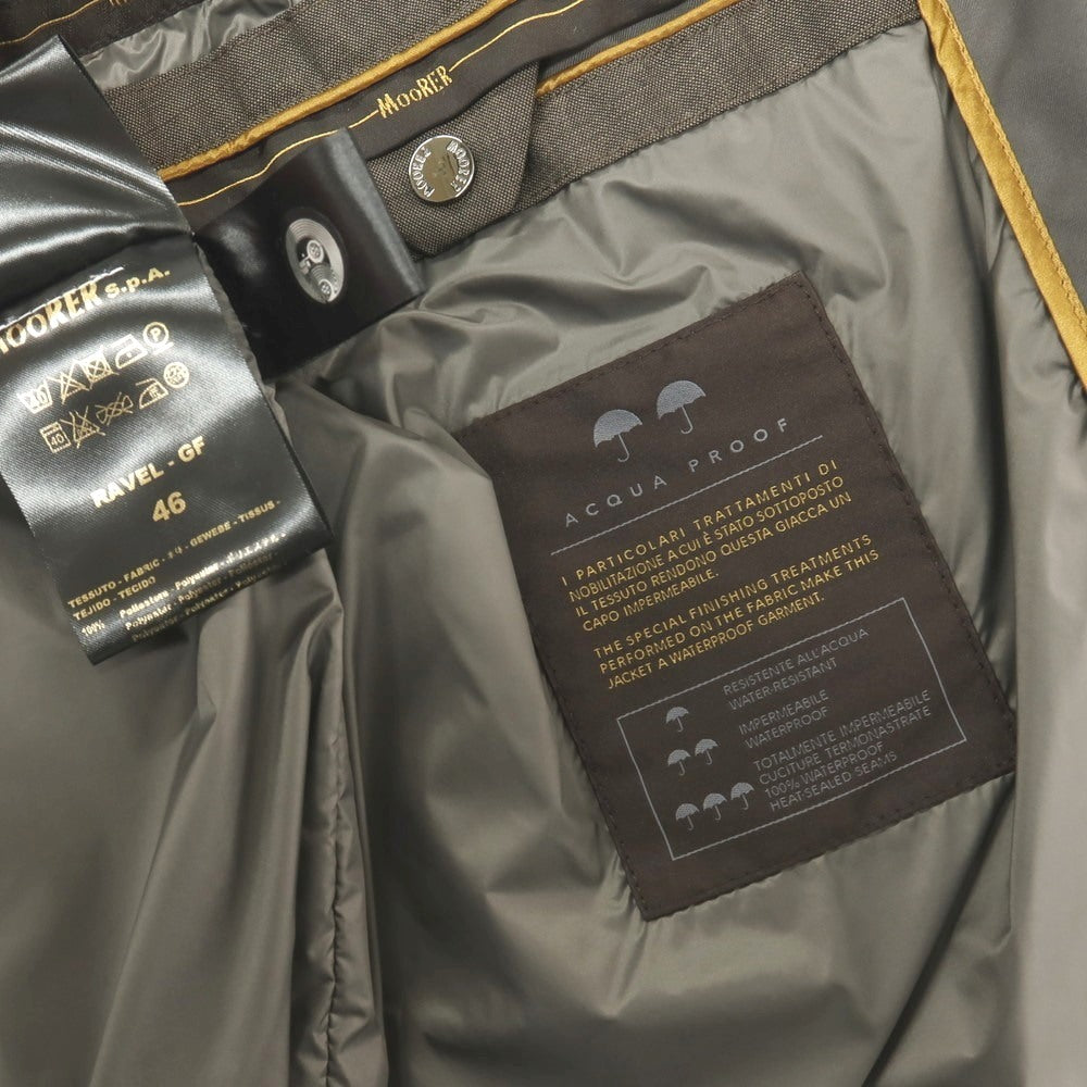 【中古】【未使用】ムーレー MOORER ACQUA PROOF RAVEL-GF ポリエステル ステンカラーコート グレー【サイズ46】【 状態ランクS 】【 メンズ 】