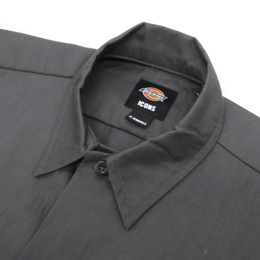 【中古】ディッキーズ Dickies ICONS ポリエステルコットン 半袖シャツ ワークシャツ グレー【サイズXS】【 状態ランクB 】【 メンズ 】