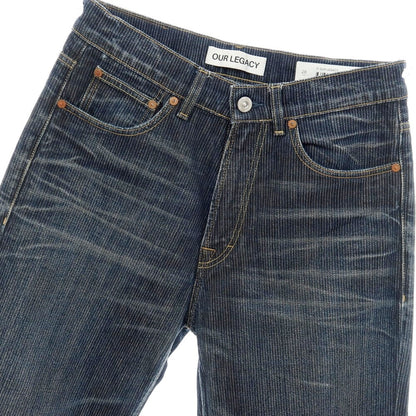 【中古】アワーレガシー Our Legacy 2025年秋冬 コットン系 ヴィンテージ加工 デニムパンツ ネイビー【サイズ28】【 状態ランクB 】【 メンズ 】
