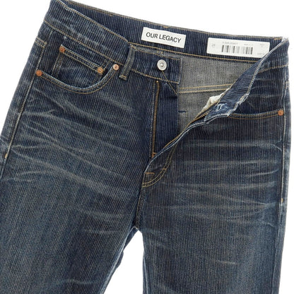 【中古】アワーレガシー Our Legacy 2025年秋冬 コットン系 ヴィンテージ加工 デニムパンツ ネイビー【サイズ28】【 状態ランクB 】【 メンズ 】