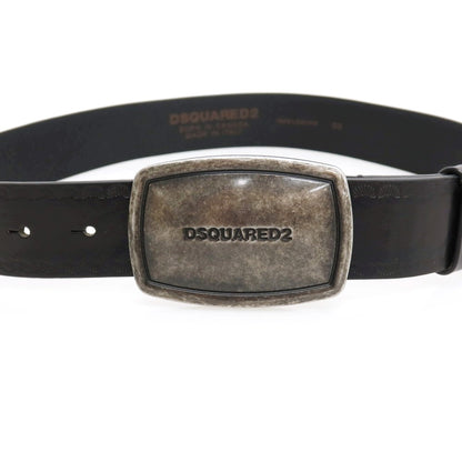 【中古】ディースクエアード DSQUARED2 ヴィンテージ プラーク レザー ベルト ブラック【サイズ80】【 状態ランクA 】【 メンズ 】