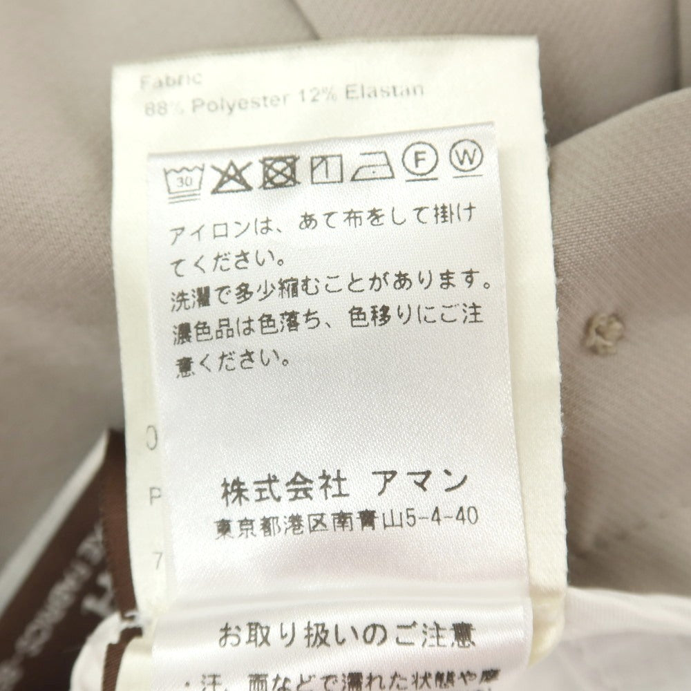 【中古】ベルウィッチ BERWICH BERTO ストレッチ ポリエステル イージー カジュアルスラックスパンツ グレージュ【サイズ42】【 状態ランクB 】【 メンズ 】