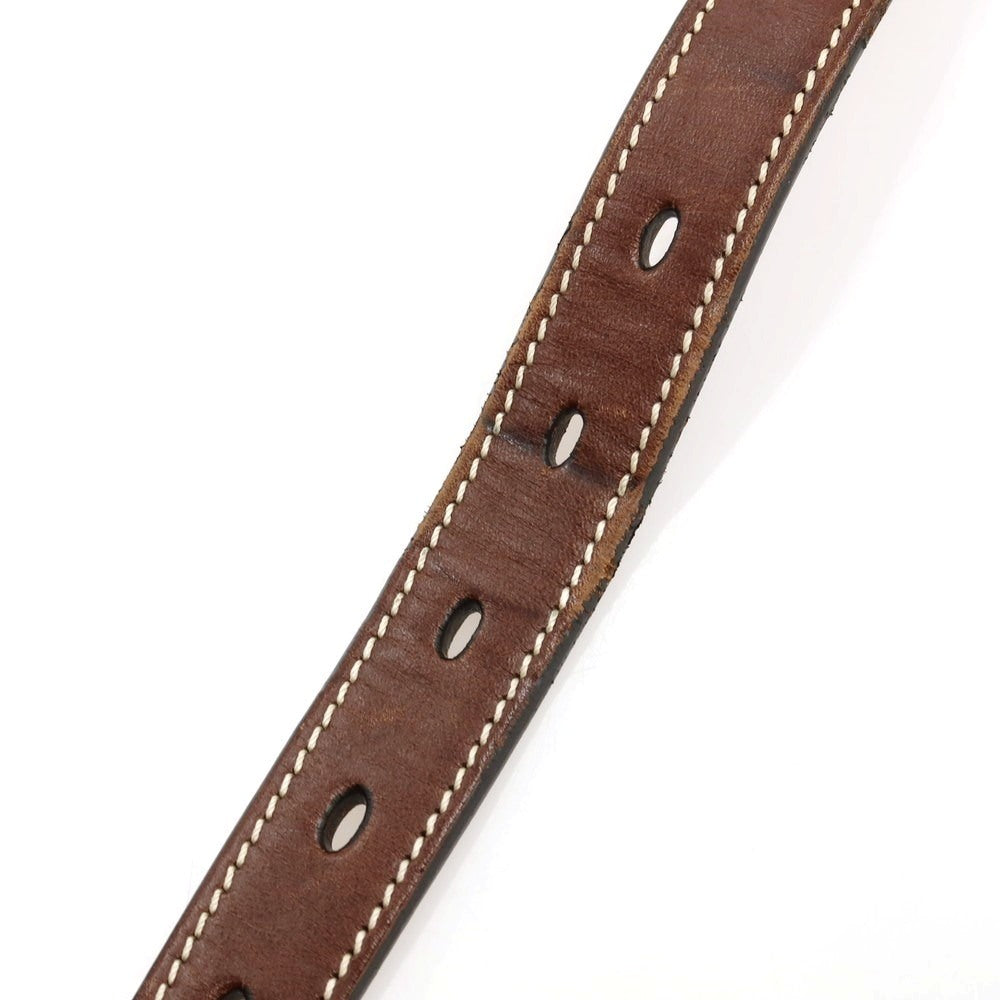 【中古】アドリアーノ メネゲッティ ADRIANO MENEGHETTI レザー NATIVE ウエスタン ベルト ダークブラウン【サイズ80】【 状態ランクB 】【 メンズ 】