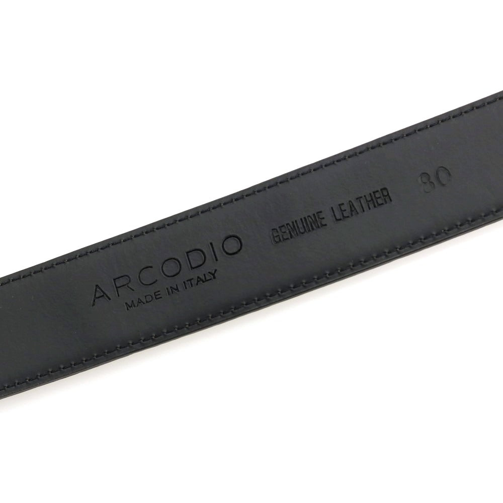 【中古】アルコディオ ARCODIO シボレザー ベルト ダークブラウンxシルバー【サイズ80】【 状態ランクA 】【 メンズ 】