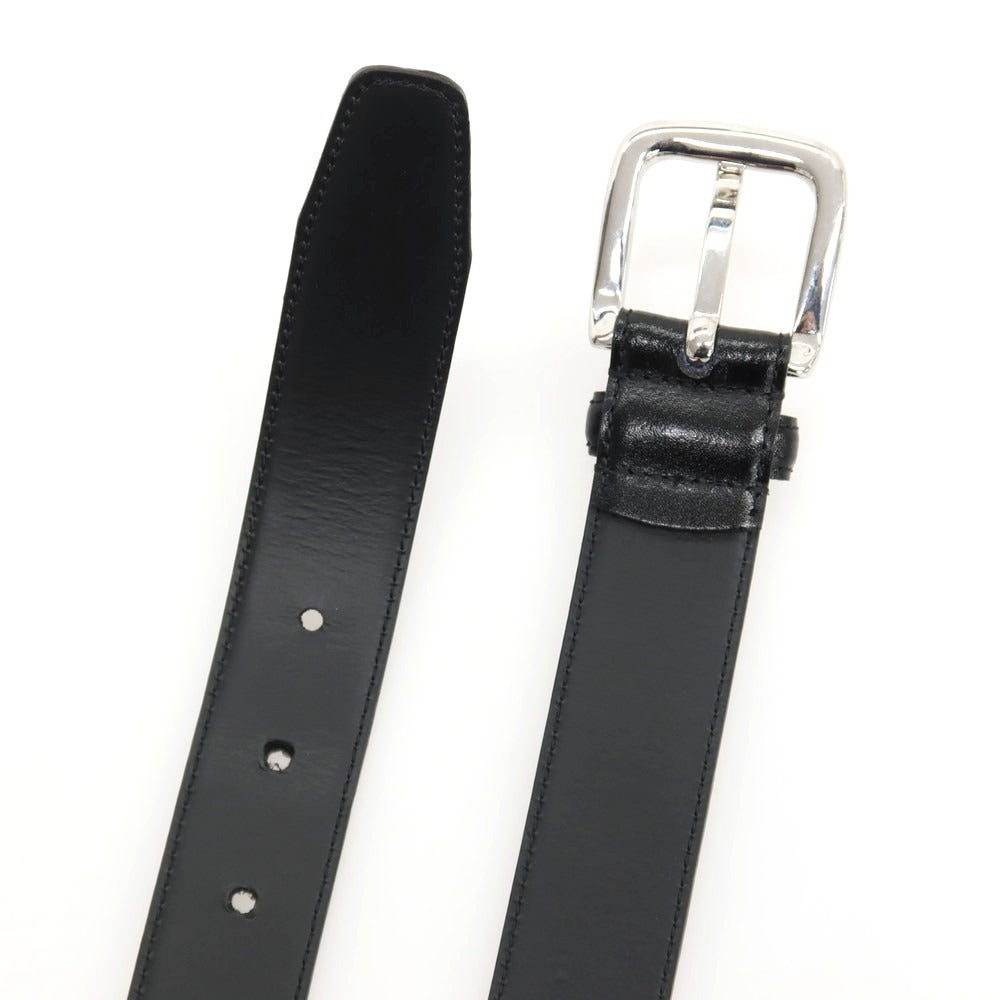 【中古】アルコディオ ARCODIO レザー ベルト ブラックxシルバー【サイズ80】【 状態ランクA 】【 メンズ 】