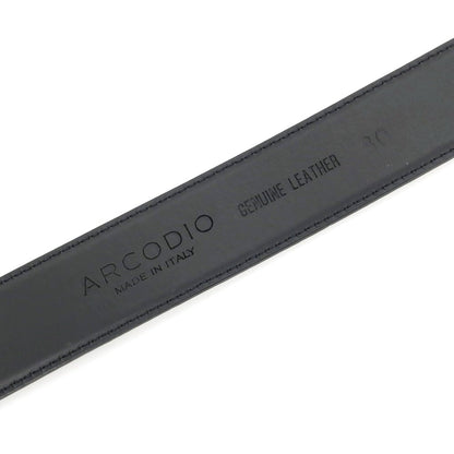 【中古】アルコディオ ARCODIO レザー ベルト ブラックxシルバー【サイズ80】【 状態ランクA 】【 メンズ 】