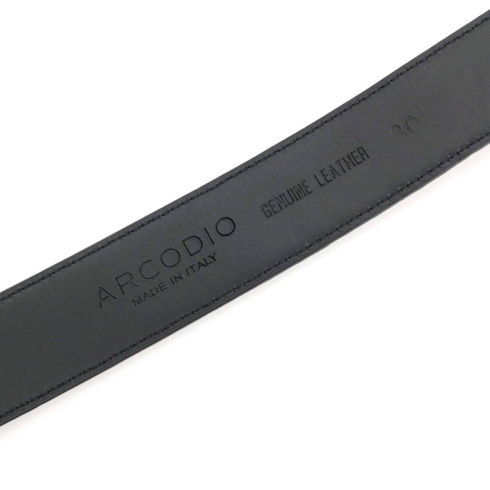 【中古】アルコディオ ARCODIO シボレザー ベルト ブラックxシルバー【サイズ80】【 状態ランクA 】【 メンズ 】