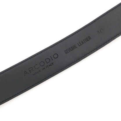 【中古】アルコディオ ARCODIO シボレザー ベルト ブラックxシルバー【サイズ80】【 状態ランクA 】【 メンズ 】