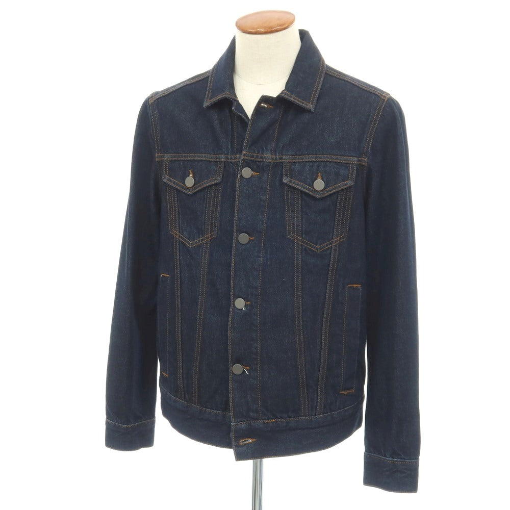 【中古】パルジレリ Pal Zileri コットンナイロン デニムジャケット ネイビー【サイズ48】【 状態ランクB 】【 メンズ 】