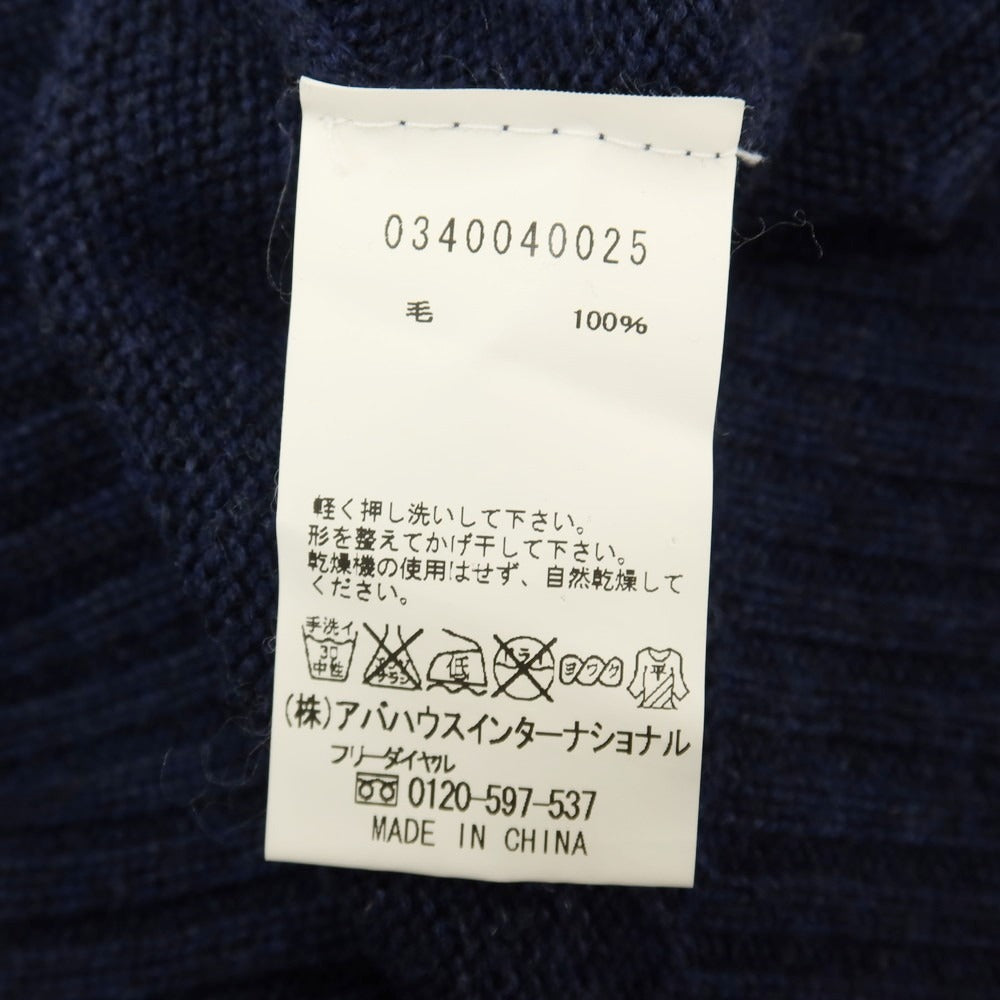 【中古】デザインワークス DESIGNWORKS ウール タートルネック プルオーバーニット ネイビー【サイズ46】【 状態ランクB 】【 メンズ 】