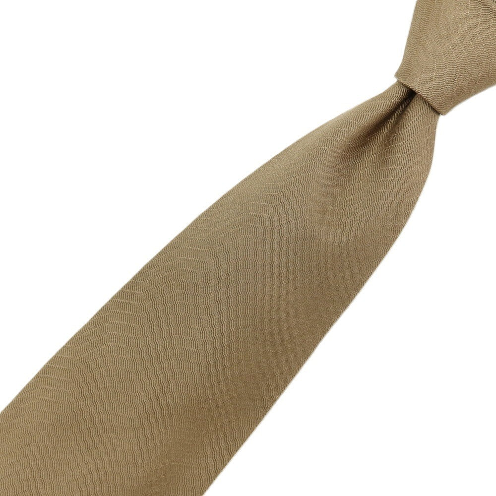 【中古】グッチ GUCCI シルク 無地ネクタイ カーキ【 状態ランクC 】【 メンズ 】