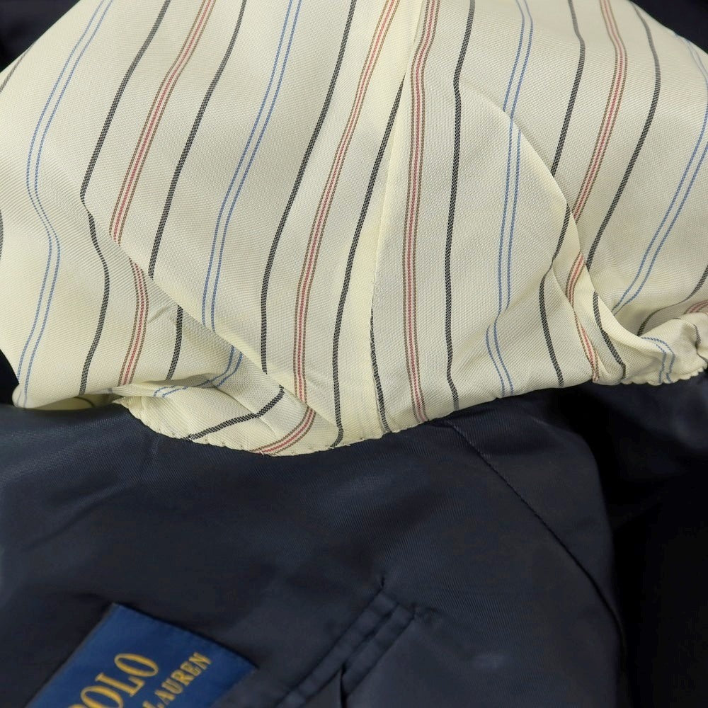 【中古】ラルフローレン RALPH LAUREN ウール ダブル6B テーラードジャケット ネイビー【サイズ表記なし（M位）】【 状態ランクC 】【 メンズ 】