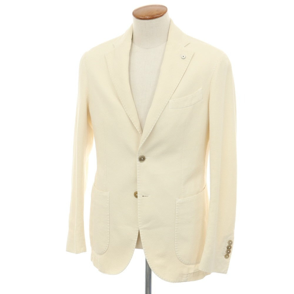 【中古】エルビーエム1911 L.B.M.1911 コットンリネン 2B カジュアルジャケット アイボリー【サイズ46】【 状態ランクC 】【 メンズ 】