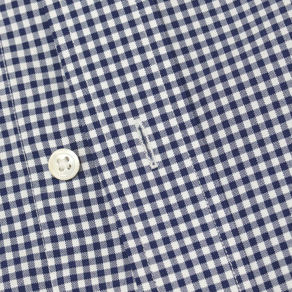 【中古】ア デイ イン ザ ライフ ユナイテッドアローズ a day in the life united arrows ギンガムチェック ボタンダウン 半袖シャツ ネイビーxホワイト【サイズS】【 状態ランクA 】【 メンズ 】