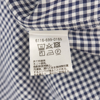【中古】ア デイ イン ザ ライフ ユナイテッドアローズ a day in the life united arrows ギンガムチェック ボタンダウン 半袖シャツ ネイビーxホワイト【サイズS】【 状態ランクA 】【 メンズ 】