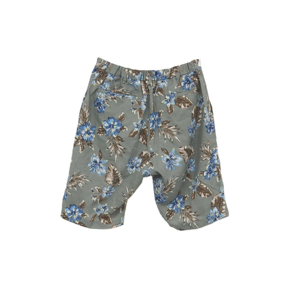 【中古】【未使用】ア デイ イン ザ ライフ ユナイテッドアローズ a day in the life united arrows ポリエステル 花柄 ボタニカル プリント イージー ショートパンツ グレーxブルー系【サイズM】【 状態ランクS 】【 メンズ 】