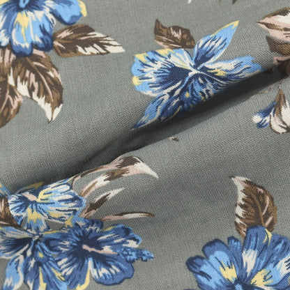 【中古】【未使用】ア デイ イン ザ ライフ ユナイテッドアローズ a day in the life united arrows ポリエステル 花柄 ボタニカル プリント イージー ショートパンツ グレーxブルー系【サイズM】【 状態ランクS 】【 メンズ 】
