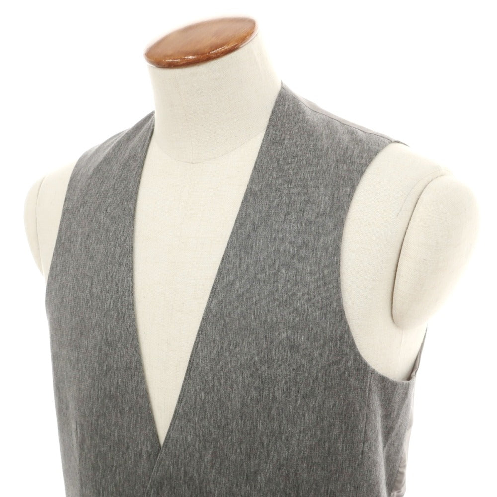 【中古】リングヂャケット RING JACKET コットン メランジ ドレス系ジレ ベスト グレー【サイズL】【 状態ランクB 】【 メンズ 】