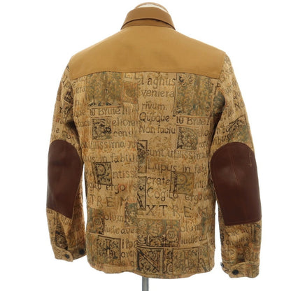 【中古】ジュンヤワタナベ マン JUNYA WATANABE MAN 2026年春夏 ゴブラン織り 切り替え ワークジャケット キャメルブラウンxベージュ【サイズS】【 状態ランクB 】【 メンズ 】