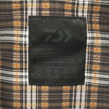 【中古】ダイワ ピアサーティナイン DAIWA PIER39 ポリエステル メッシュ チェック プリント 半袖シャツ ベージュxブラック【サイズJP M】【 状態ランクB 】【 メンズ 】