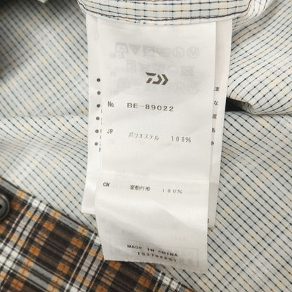 【中古】ダイワ ピアサーティナイン DAIWA PIER39 ポリエステル メッシュ チェック プリント 半袖シャツ ベージュxブラック【サイズJP M】【 状態ランクB 】【 メンズ 】