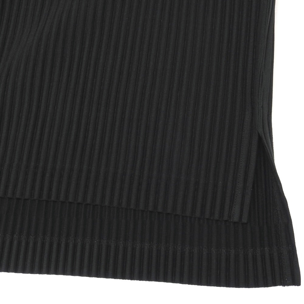 【中古】オム プリッセ イッセイミヤケ HOMME PLISSE ISSEY MIYAKE ポリエステル プリーツ 半袖シャツ ブラック【サイズ2】【 状態ランクB 】【 メンズ 】