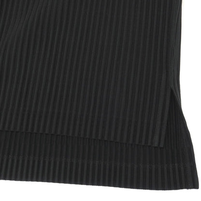 【中古】オム プリッセ イッセイミヤケ HOMME PLISSE ISSEY MIYAKE ポリエステル プリーツ 半袖シャツ ブラック【サイズ2】【 状態ランクB 】【 メンズ 】