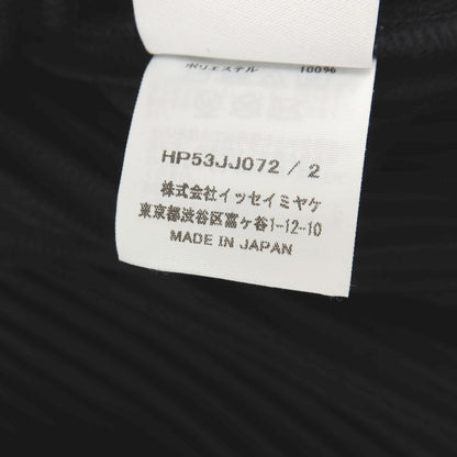 【中古】オム プリッセ イッセイミヤケ HOMME PLISSE ISSEY MIYAKE ポリエステル プリーツ 半袖シャツ ブラック【サイズ2】【 状態ランクB 】【 メンズ 】