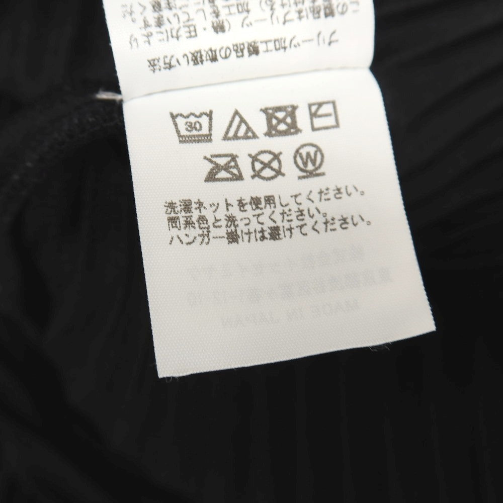 【中古】オム プリッセ イッセイミヤケ HOMME PLISSE ISSEY MIYAKE ポリエステル プリーツ 半袖シャツ ブラック【サイズ2】【 状態ランクB 】【 メンズ 】