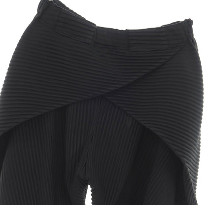 【中古】オム プリッセ イッセイミヤケ HOMME PLISSE ISSEY MIYAKE ポリエステル プリーツ クロップド丈 イージーパンツ ブラック【サイズ2】【 状態ランクB 】【 メンズ 】