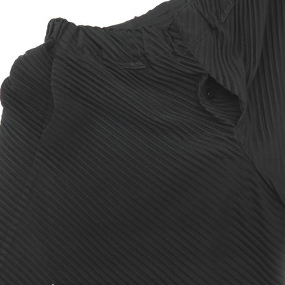 【中古】オム プリッセ イッセイミヤケ HOMME PLISSE ISSEY MIYAKE ポリエステル プリーツ クロップド丈 イージーパンツ ブラック【サイズ2】【 状態ランクB 】【 メンズ 】