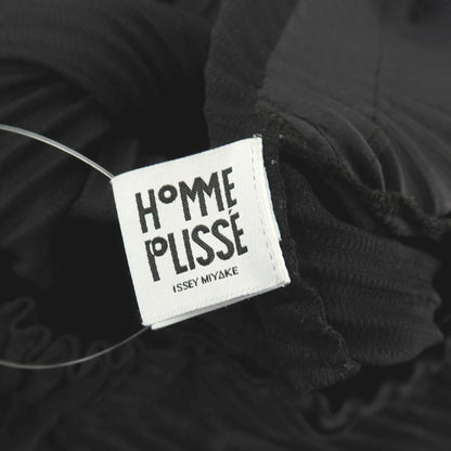 【中古】オム プリッセ イッセイミヤケ HOMME PLISSE ISSEY MIYAKE ポリエステル プリーツ クロップド丈 イージーパンツ ブラック【サイズ2】【 状態ランクB 】【 メンズ 】