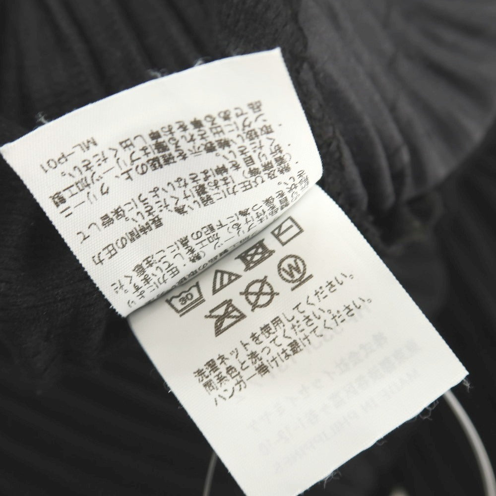 【中古】オム プリッセ イッセイミヤケ HOMME PLISSE ISSEY MIYAKE ポリエステル プリーツ クロップド丈 イージーパンツ ブラック【サイズ2】【 状態ランクB 】【 メンズ 】