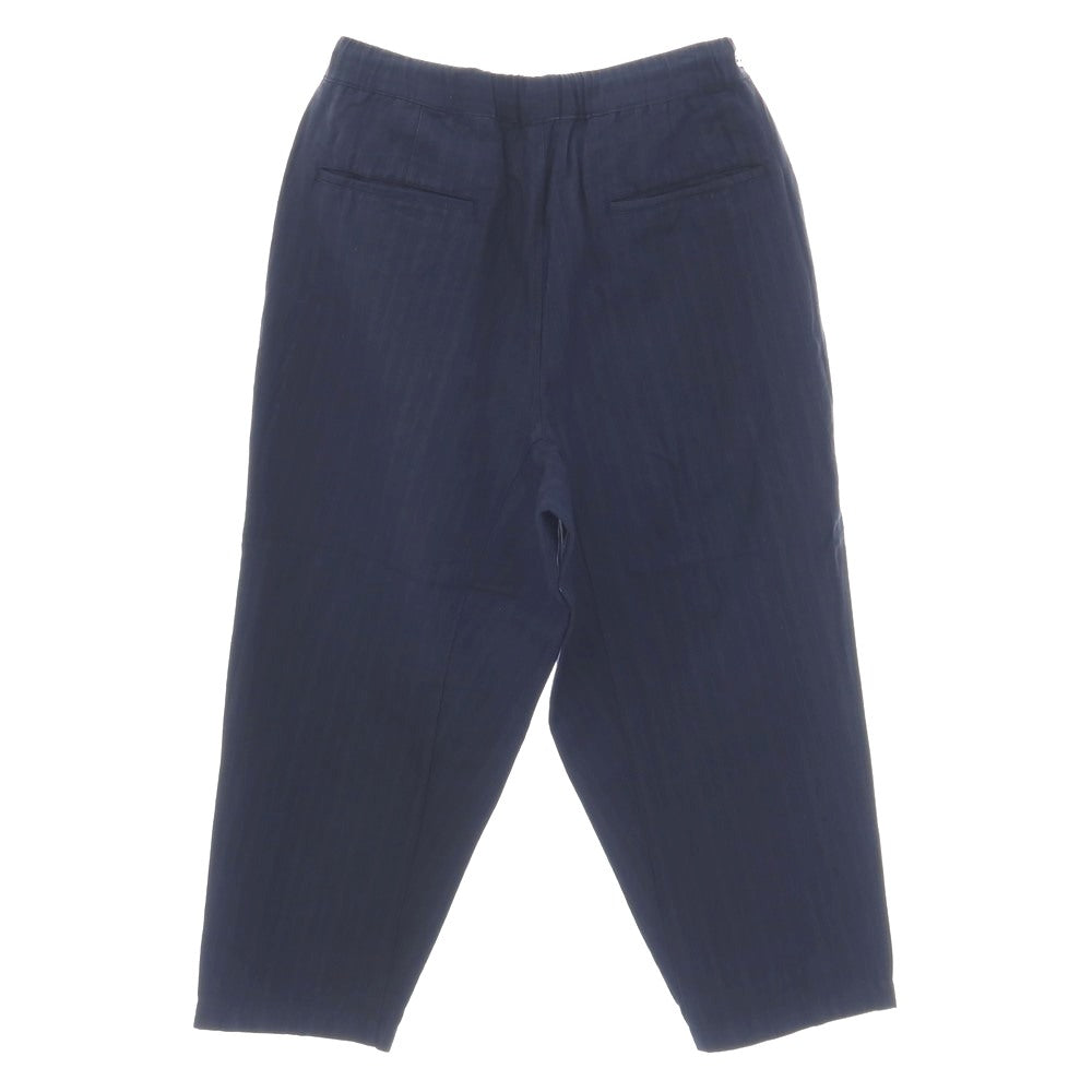 【中古】ヘルス HEALTH コットンリネンシルク ストライプ イージーパンツ ネイビー【サイズS】【 状態ランクB 】【 メンズ 】